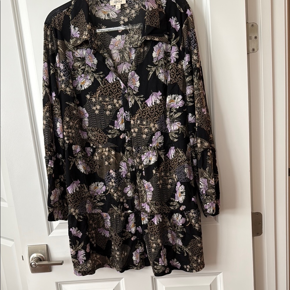 Floral Button-Up Blouse